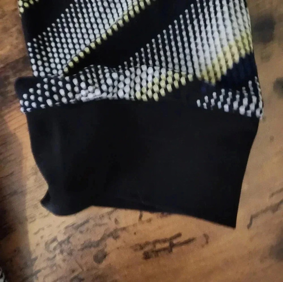 Liz Claiborne Dress Geometric Multicolor Pattern String Waist 3/4 Sleeve Size M - Picture 7 of 7